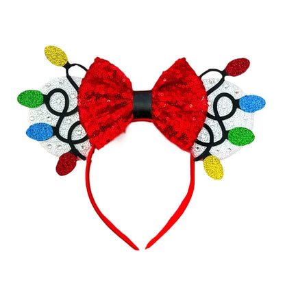 Christmas Mickey Mouse Ears Headbands Festival Carnival Party Hair Headwear For Baby Girls Women Headband Kids Accessories