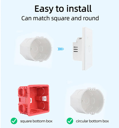 WiFi Smart Switch EU Light Wall Touch Switch 220V Need Neutral Wire Tuya Smart Life Work with Alexa Google Home 1/2/3/4 Gang