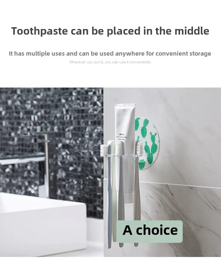 1PC Plastic Toothbrush Holder Toothpaste Storage Rack Shaver Tooth Brush Dispenser Bathroom Organizer Accessories Tools GUANYAO