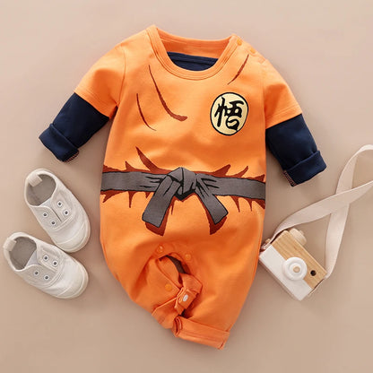 Newborns Baby Clothes Long-Sleeved Trousers Banquet COTTON Cartoon Anime 0-24 months Spring and autumn Fashion neonatal romper