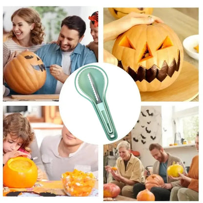 3 IN 1 Halloween Pumpkin Carver Fruit Vegetable Corer Separator Scraper Manual Food Cutter Spoon Multipurpose Kitchen Gadgets