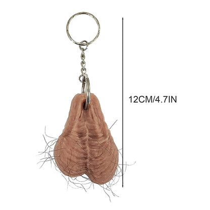 Cartoon Funny Trick Keychain Pendant Stress Relief Toy For Boyfriend Accessories Pendant