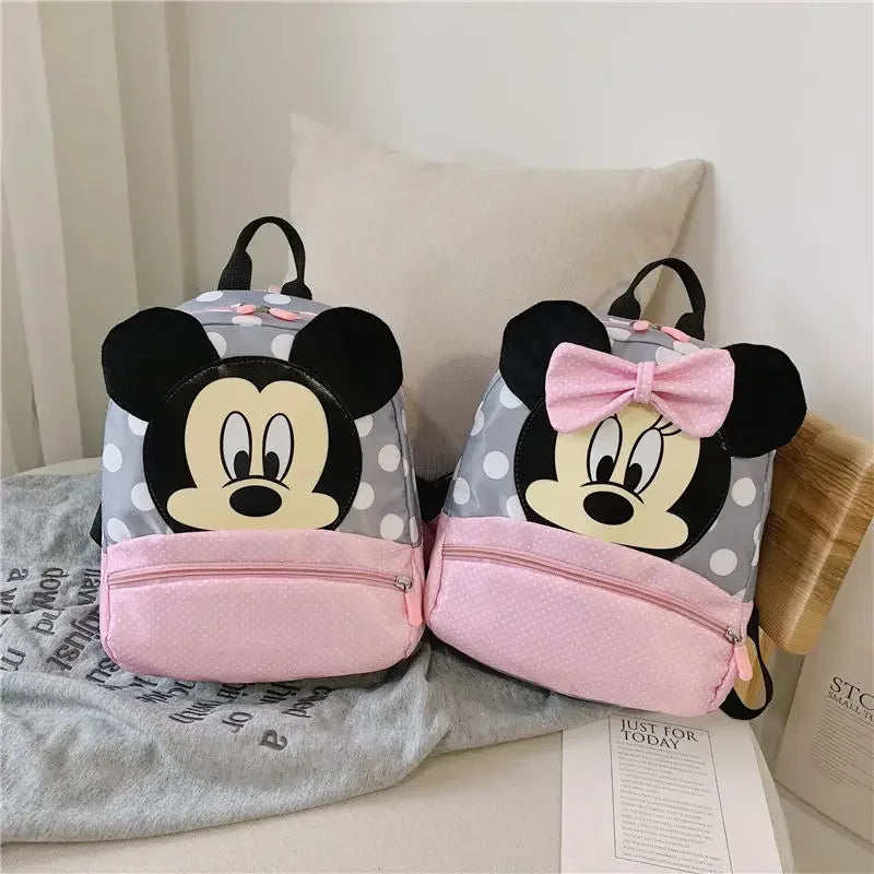 Disney Cute Backpack for Baby Boys Girls Pink Minnie Mickey Mouse Children Lovely Schoolbag Kindergarten Schoolbag Kids Gift