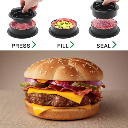 Round Hamburger Burger Press Beef Grill Food-Grade ABS Hamburger Helper Meat Press Cutlets Patty Maker Mold Kitchen Gadgets