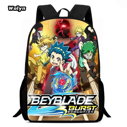 Anime-Bey-Blade Child School Backpack With Cartoon Lunch Bags Cartoon Pencil Bags School Bags for Boys Girls Best Gift