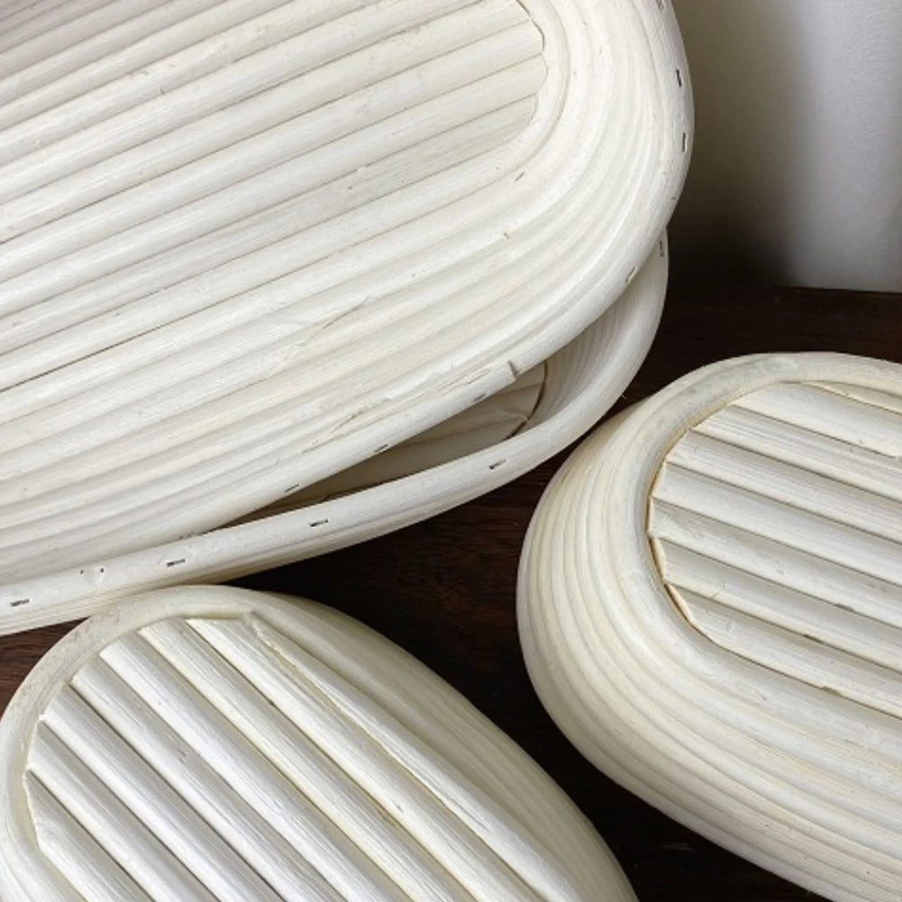 Oval Banneton Bread Proofing Basket Round Sourdough Proofing Bowls for Artisan Bread Making for Professionals and Home Bakers