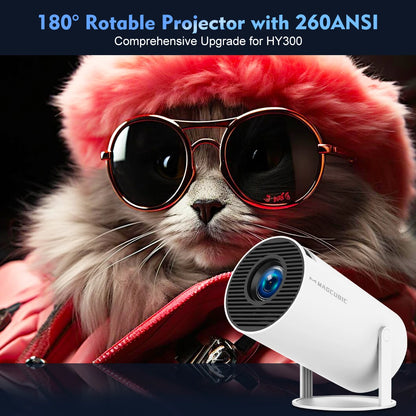 Magcubic Projector 4K Android 11 HY300 Dual Wifi6 260ANSI Allwinner H713 BT5.0 1080P 1280*720P Cinema Outdoor portable Projetor