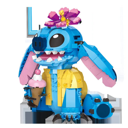 Miniso Disney 2024 New  Stitch Compatible  Building Blocks Bricks Stitch Girl Boy Birthday Christmas Gift Toys