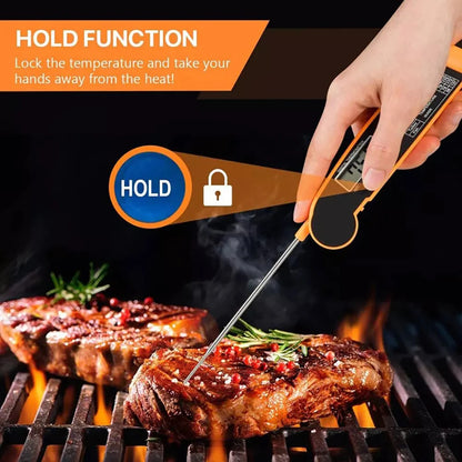 Foldable Digital Food Thermometer for Meat Water Milk Cooking Food Probe Fry BBQ Temperature Gauge Oven Thermometer Kitchen Tool