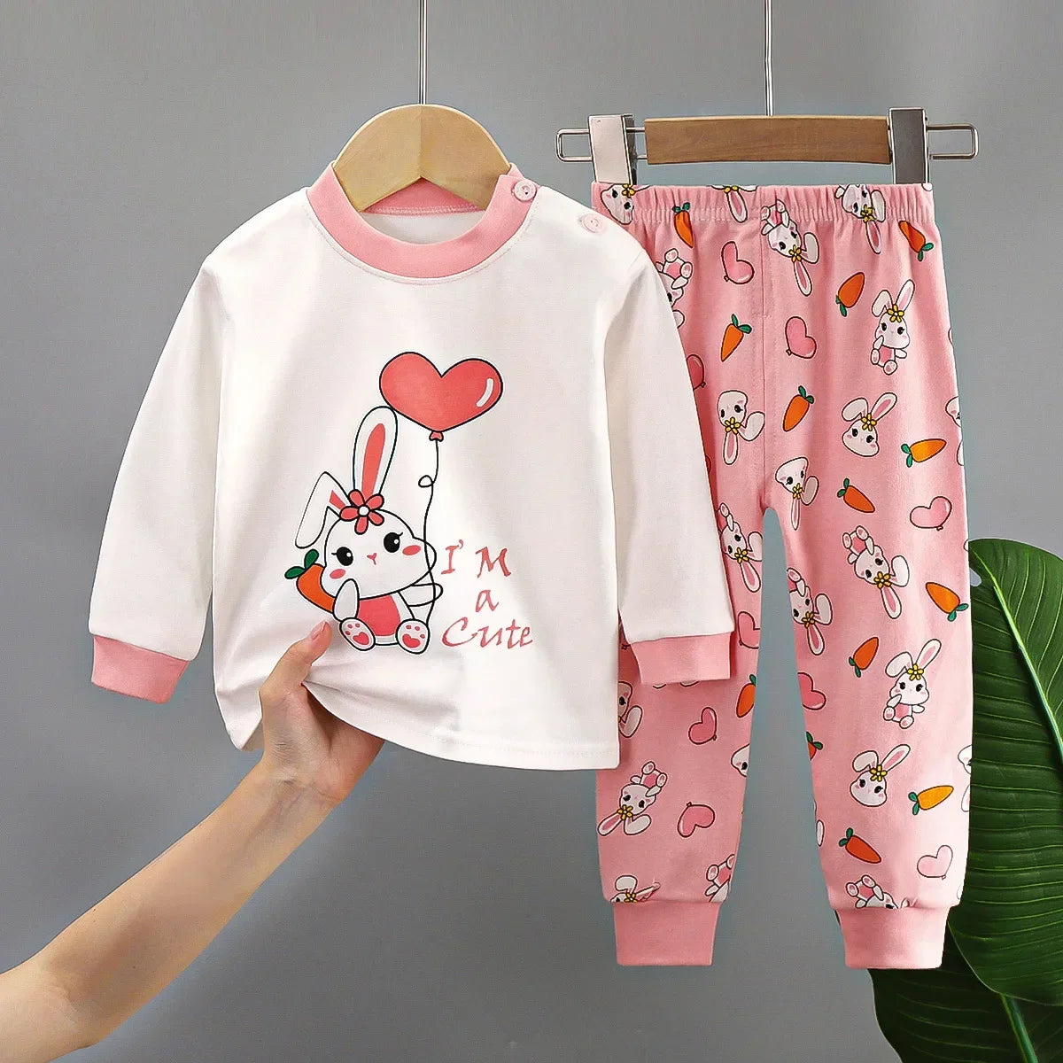 New Kids Boys Girls Pure Cotton Pajamas Cute Cartoon Long Sleeve Pyjamas Toddler Baby Autumn Sleepwear Children's Clothing Sets