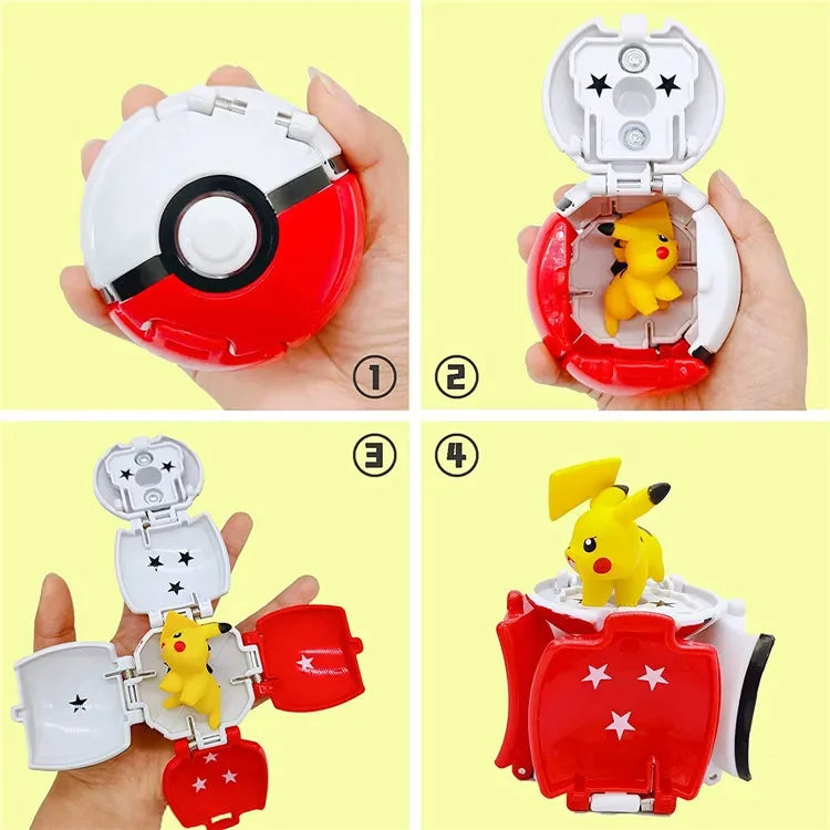 Pokemon Elf Ball Pokeball Anime Figure Cartoons Pikachu Charizard Piplup Kyogre Pocket Monster Pet Anime Action Model Toy Gifts