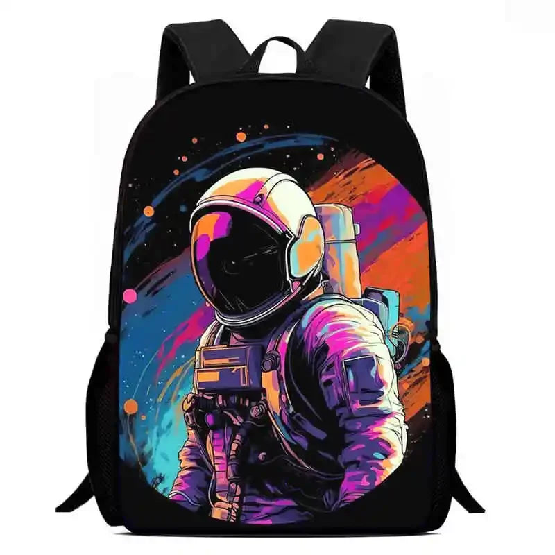 Cartoon Night Sky Child School Backpack With Lunch Bags Pencil Bags For Kindergarten,Best Gift For Boys and Girls