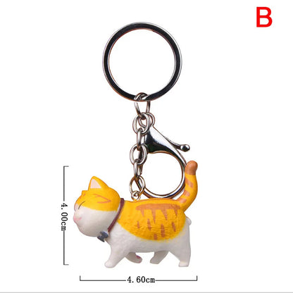 Cartoon Kittens Keychain Cure Animal Key Chain Creative Cat Pendant for Women Car Keyring Purse Bag Accessories Gifts