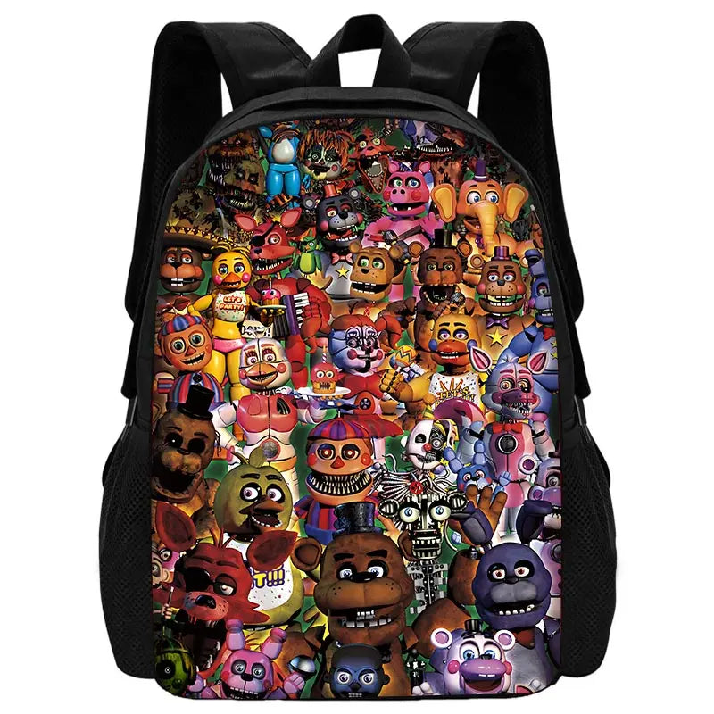 Cartoon Five Night At Freddy Child School Backpack With Shoulder Bag Pencil Bags School Bags for Boys Girls Best Gift