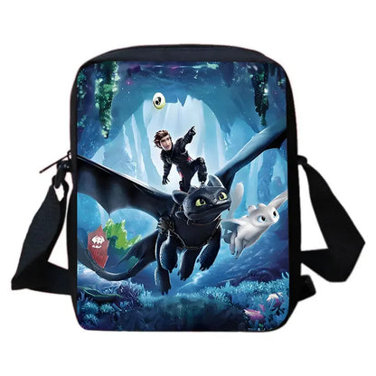 Cartoon How to T-Train Your D-Dragon Child School Backpack With Shoulder Bags Pencil Bags,School Bags for Boys Girls,Best Gift