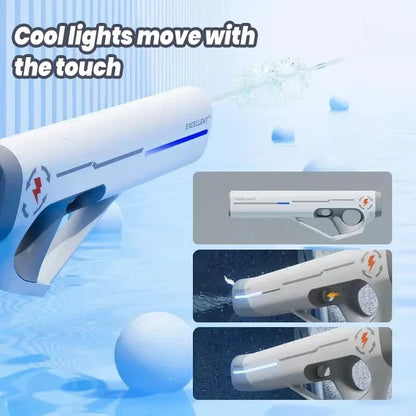 Super Powerful Automatic Water Gun Toy With LED Water Absorption Soaker High Pressure Spray Blaster Pool Toys for Kids Boys Gift