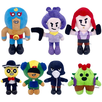 Brawls Stars Plush Spike Leon Shelly Poco Clot Toy Pillow Dolls Stuff Game Characters For Children Birthday Gifts