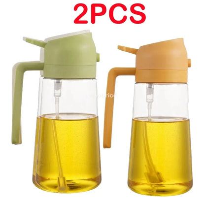 2 in 1 Spray for Olive Oil Spray Sprayer Dispenser Bottle Comfortable Handle Design for Barbecue Air Frying Pan Oven Camping