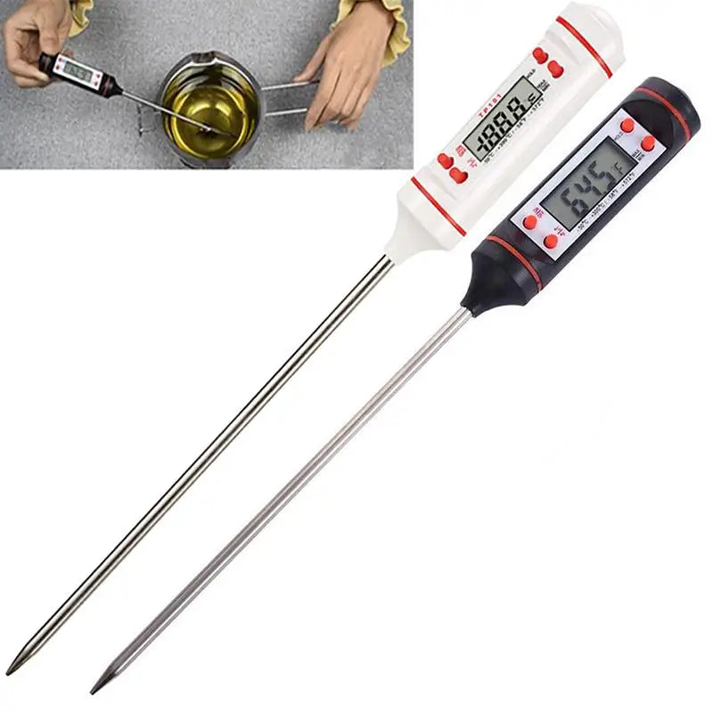 Kitchen Food Baking Digital Thermometer Candle Making Electronic Probe Type Digital Display Liquid Grill Burning Wax Thermometer