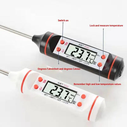 Kitchen Food Baking Digital Thermometer Candle Making Electronic Probe Type Digital Display Liquid Grill Burning Wax Thermometer