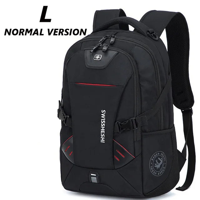 Men Multifunction USB charging fashion business casual travel anti-theft Waterproof 17 inch Laptop backpack School bag