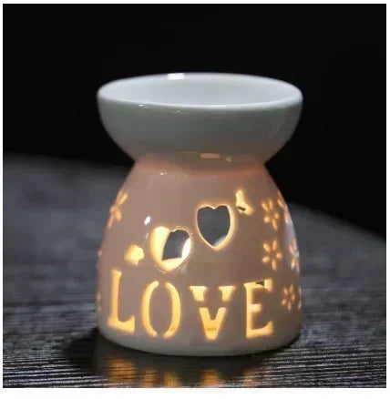 Household Romantic Ceramic Aromatherapy Stove Indoor Candle Retro Aromatherapy Stove Bedroom Lamp Stove