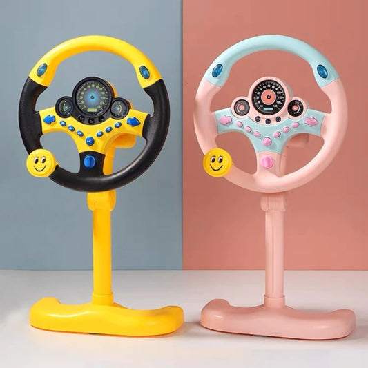 Kids Electric Simulation Steering Wheel Toy With Light And Sound Educational Children Co-Pilot Children'S Car Toy Vocal Toy Gift