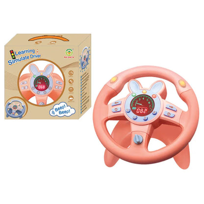 Kids Electric Simulation Steering Wheel Toy With Light And Sound Educational Children Co-Pilot Children'S Car Toy Vocal Toy Gift