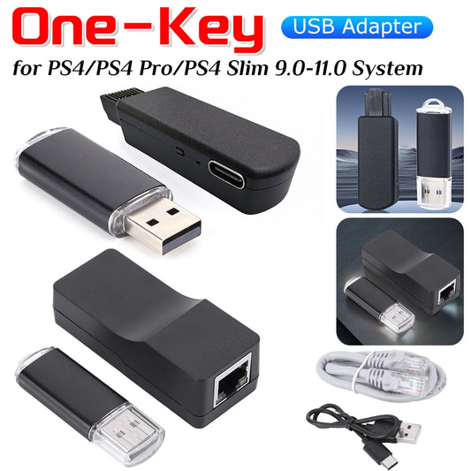 One-Key JB Tool Mod Set JB USB Adapter with Type-C Cable Kit Modification Kit Game Accessories for PS4 9.0-11.0 System