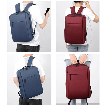 Business Backpack for Men Women Multifunctional Waterproof Laptop Bags with USB Charging Nylon Casual Rucksack School Bag