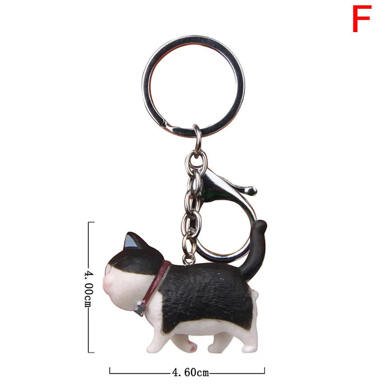 Cartoon Kittens Keychain Cure Animal Key Chain Creative Cat Pendant for Women Car Keyring Purse Bag Accessories Gifts