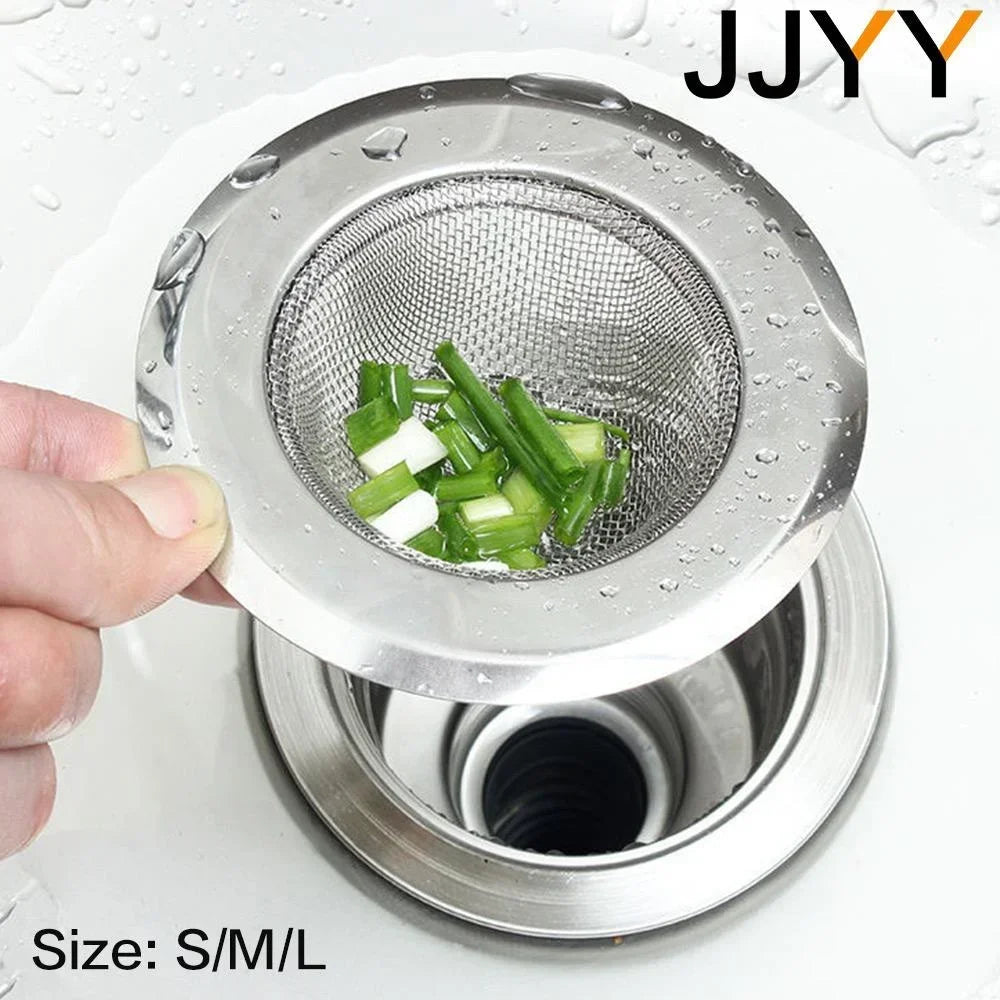 JJYY Stainless Steel Sink Strainer Washbasin Strainer Washbasin Hair Strainer Sewer Floor Drain Kitchen Accessories