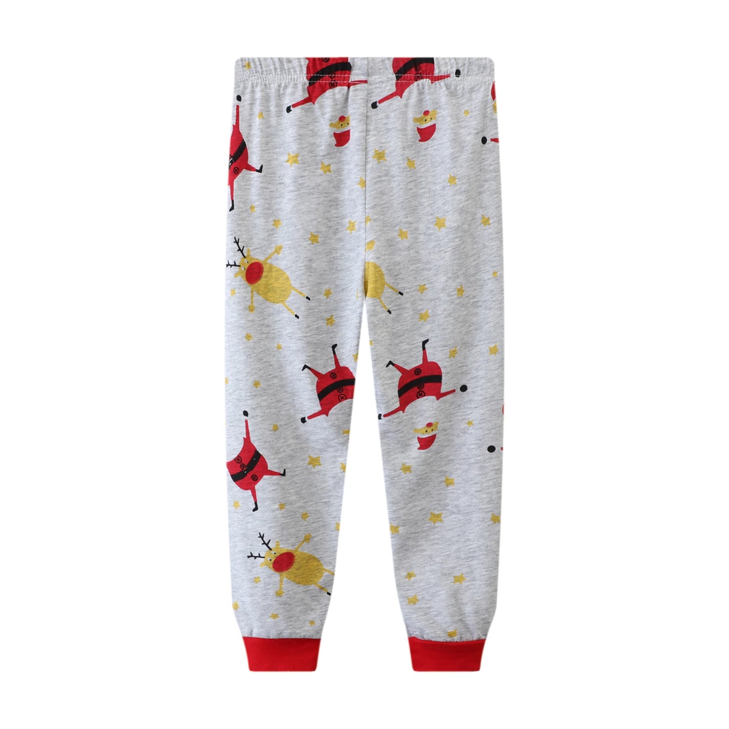 Kids Boys Pajamas Cartoon Christmas 2PCS Long Sleeved Autumn Winter Round Neck Long Sleeve Top & Pants Set