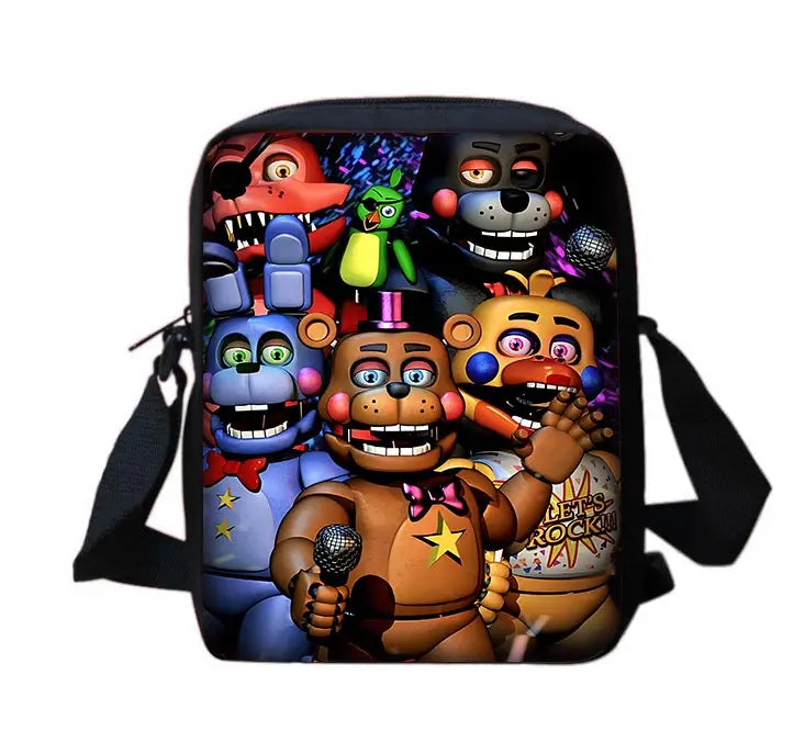 Cartoon Five Night At Freddy Child School Backpack With Shoulder Bag Pencil Bags School Bags for Boys Girls Best Gift