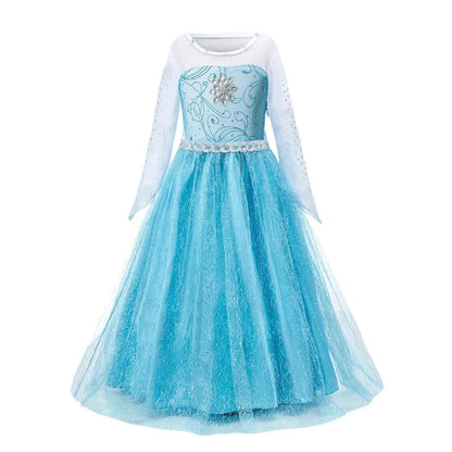 Girls Elsa Anna Dress Children Princess Carnival Dress Kids Jasmine Rapunzel Pageant Flower Disguise Cosplay Christmas Costume