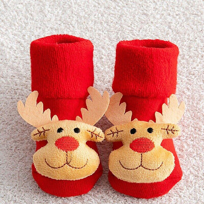 Kids Children's Socks for Girls Boys Thicken Print Cotton Toddlers Baby Christmas Socks for Newborns Infant Short Socks