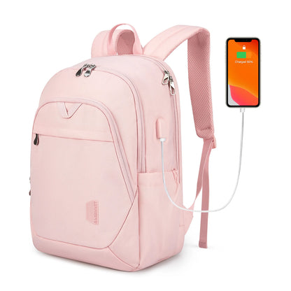 BAGSMART Backpacks for Women School Bag for girl 17.5''/15.6'' Notebook Travel Laptop Computer Backpack with USB Charging Port