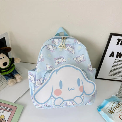 Sanrioed Anime Hello Kitty Cinnamoroll My Melody Kuromi Cute Kid Backpack Kawaii Cartoon Leather Mini School Bag Holiday Gift