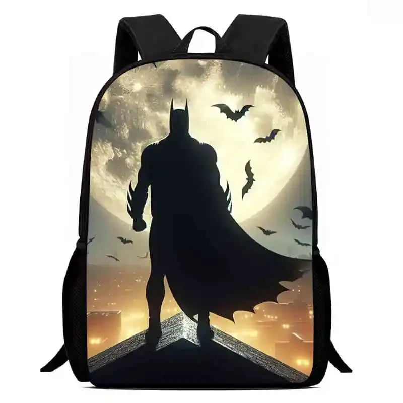 Cartoon Super Hero B-BatmanS Child School Backpack,Lunch Bags,Pencil Bags For Kindergarten,Best Gift For Boys and Girls