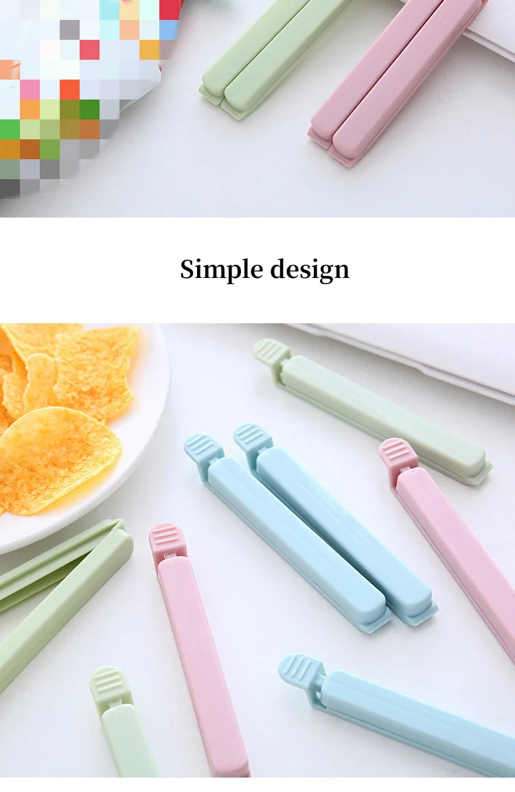 5Pcs/lot Food Bag Clips Portable Food Snack Storage Seal Sealing Bag Clips Sealer Clamp Kitchen Accessories Food Close Clip