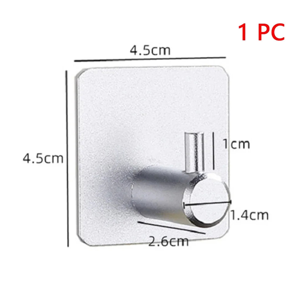 1-3PCS Wall Hook Strong Without Drilling Punch Free Clothe Bag Bathroom Door Kitchen Towel Hanger Hooks Home Storage Accessories