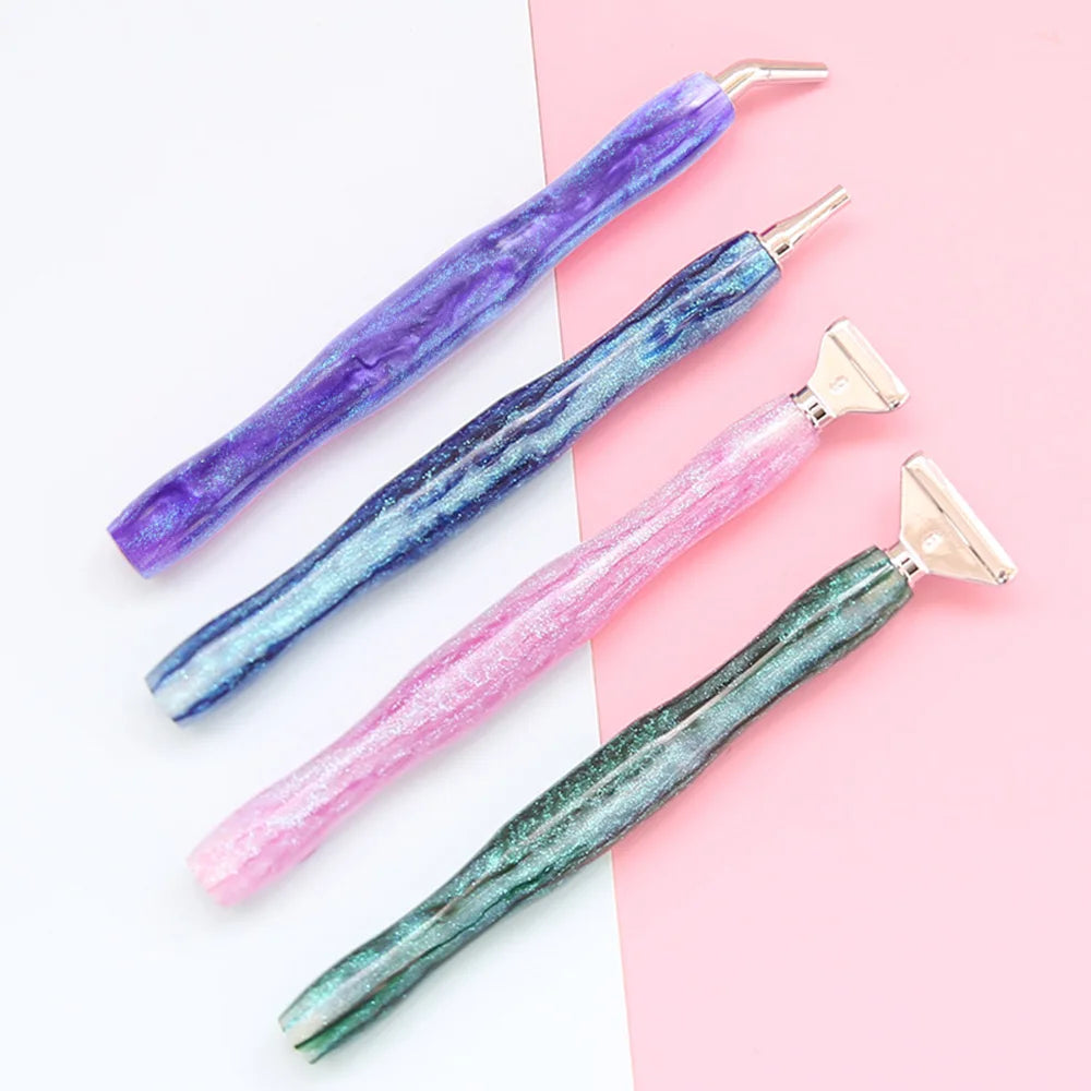 5D Resin Diamond Painting Pen Thread Metal Replacement Pen Heads Point Drill Pens With Glue Clay DIY Art Crafts Diamond Painting