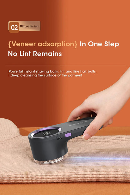 Lint Remover for Clothing Portable Electric Fuzz Pellet Remover LED Display Rechargeable for Clothes Fabric Shaver Fluff Remover