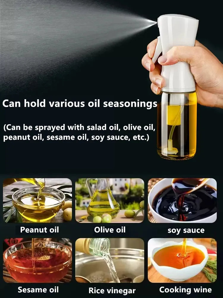 200ml/300ml Oil Spray Bottle Kitchen BBQ Cooking Olive Oil Dispenser Camping Baking Empty Vinegar Soy Sauce Sprayer Containers