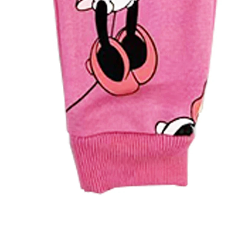 Fall Little Girl Cartoon Minnie Mouse Set Winter Baby Girl Toddler Cute Plus Fleece Costume Kids Casual Disneyland Holiday Set