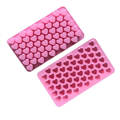 3D Heart Shape Silicone Candle Mold DIY Small Love Candy Cake Chocolate Baking Mould Ice Tray Food Safe Kitchen Supplies