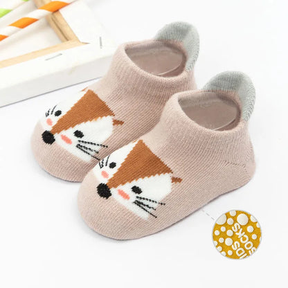 3 Pairs/Lot Newborn Baby Socks Kids Boys Girls Cotton Cartoon Soft Sock Children Toddler Non-Slip Short Socks For 0-3 Years