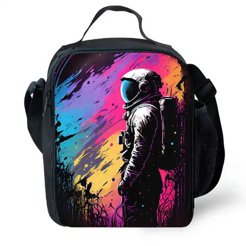 Cartoon Night Sky Child School Backpack With Lunch Bags Pencil Bags For Kindergarten,Best Gift For Boys and Girls