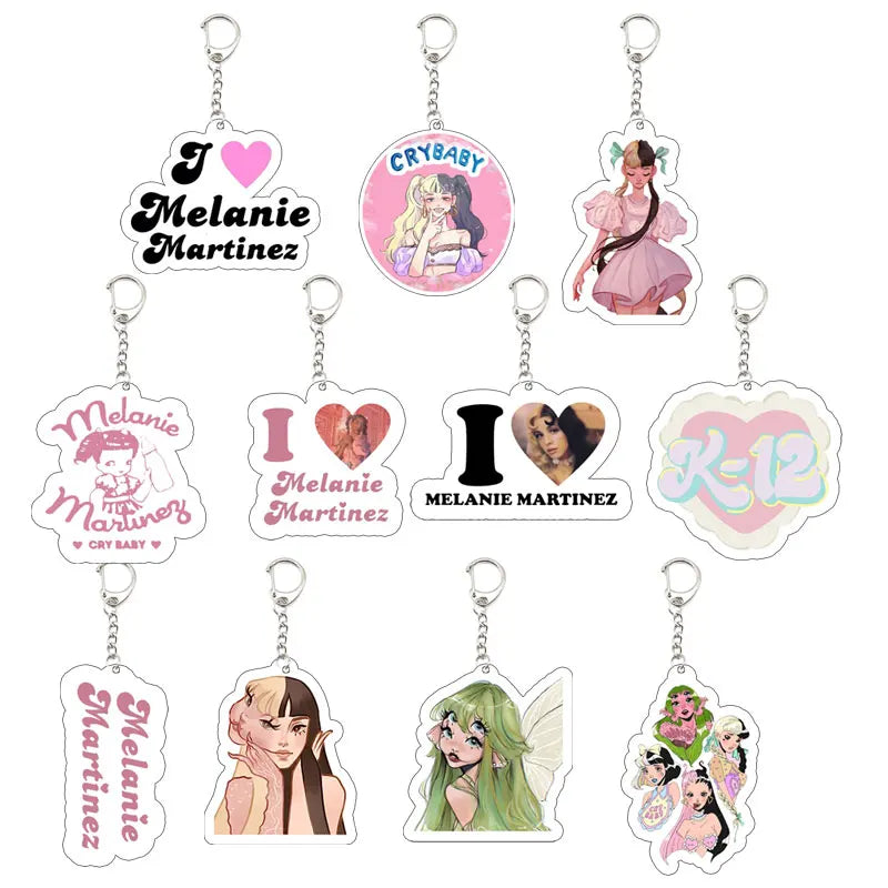 Melanie Martinez Key Chain Key Ring Keychain for Accessories Bag Acrylic Sunny Pendant Melanie Martinez Keyring Chains Jewelry F