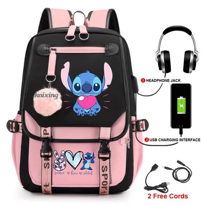 Hot Disney Lilo Stitch Backpack Girls Boys Student Teenager Back To School Rucksack Schoolbag Leisure Bag Women Mochilas Escolar